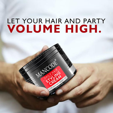 Mancode Hair Styling Cream For Men - 100 gr | For Daily Use Style & Nourishment | Non-sticky, Non-oily | Paraben & Sulphate FREE | Itch Free Daily Hair Cream | UV Protect & Care | Soft & Manageable Hair
